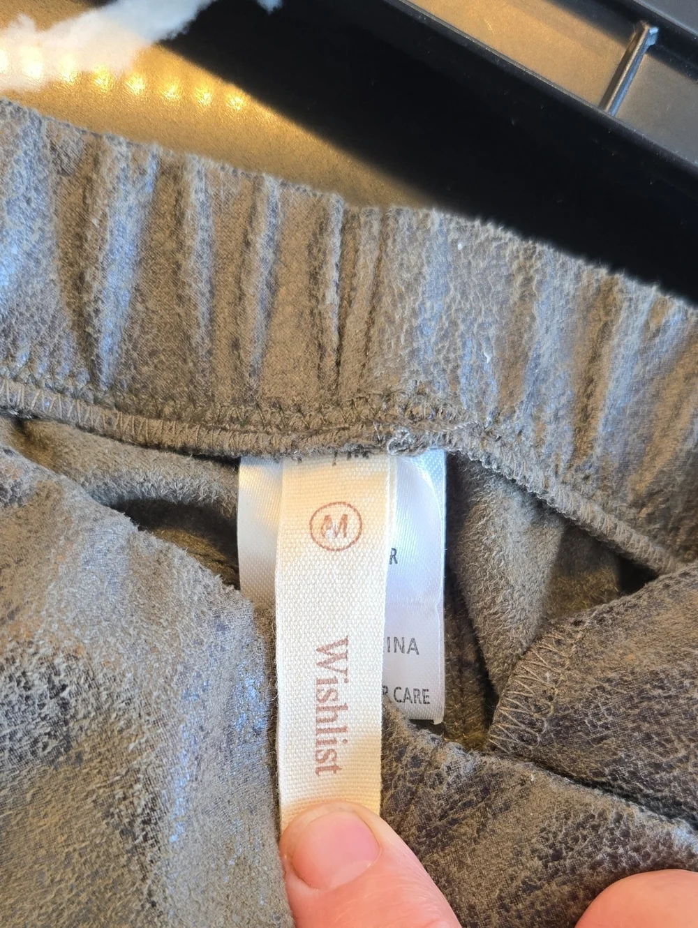Wishlist Olive Green Suede Look Leggings. Size Medium